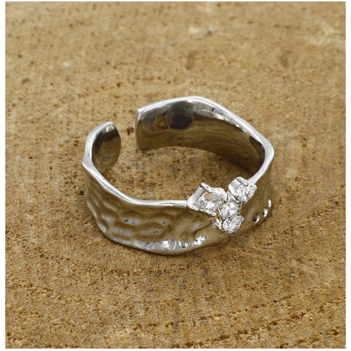 Generic Stainless Steel Silver Polish Freesize Western Finger Ring (Silver Plated)
