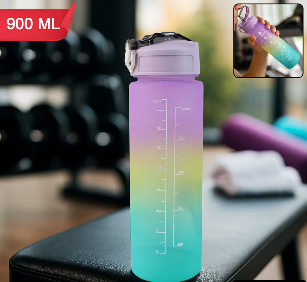 0325 Motivational Water Bottle With Straw  Time Marker Bpa-free Tritan Portable Gym Water Bottle Leakproof Reusable Special Design For Your Sports Activity Hiking Camping