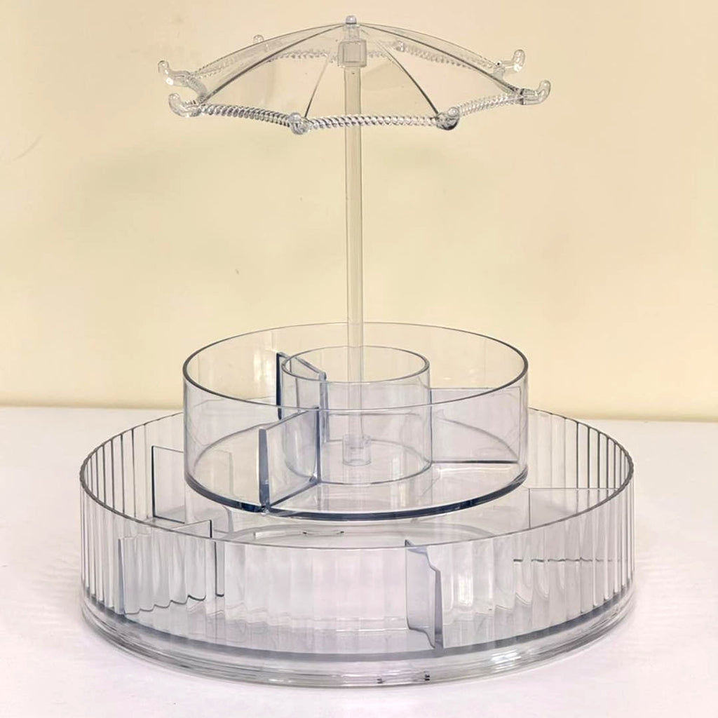 Premium 360 Rotating Makeup  Jewellery Organizer Stand (1 Pc)
