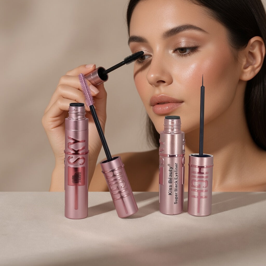 Luxury Lash & Liner Duo – Sky High Volume Mascara + Ultra Precision Waterproof Eyeline