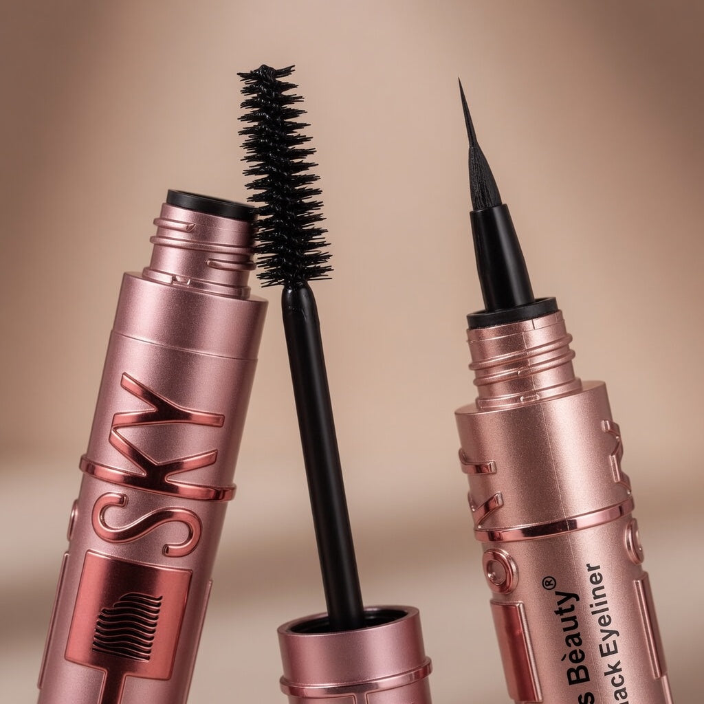 Luxury Lash & Liner Duo – Sky High Volume Mascara + Ultra Precision Waterproof Eyeline