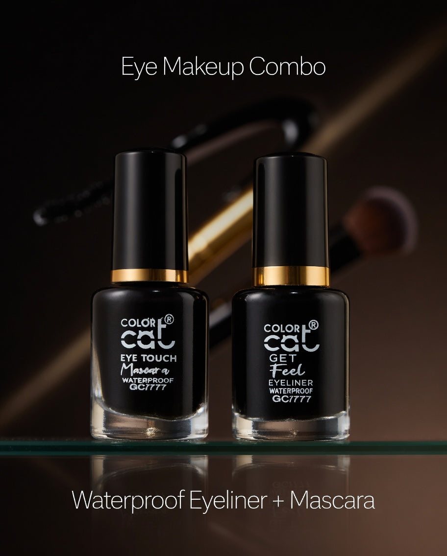Premium Waterproof Eye Makeup Combo | Eyeliner + Mascara Set (8 Ml)