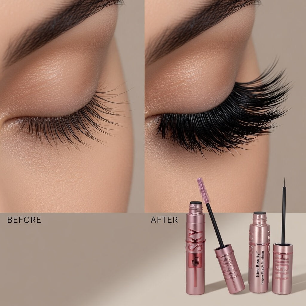 Luxury Lash & Liner Duo – Sky High Volume Mascara + Ultra Precision Waterproof Eyeline