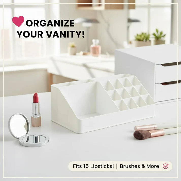 Makeup Organiser Cosmetic Makeup Lipstick Storage Box With Drawer (1 Pc)