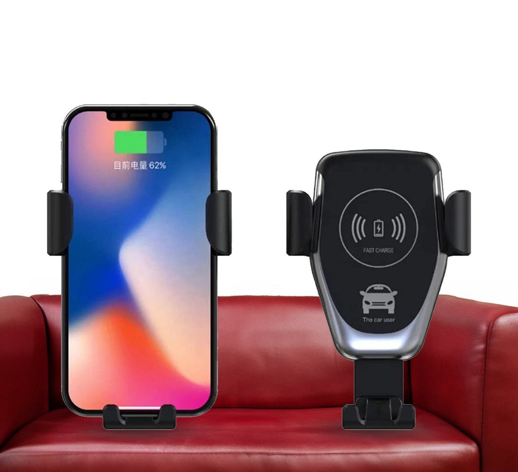 7042 Car Phone Holder Wireless Car Charger 10w Qi Fast Charging Car Charger Gravity Auto Clamping 360 Rotation Air Vent Car Mount Holder